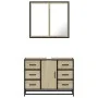 Set de muebles de baño 2 pzas madera contrachapada roble Sonoma de , Muebles de baño - Ref: Foro24-3300901, Precio: 192,50 €,...