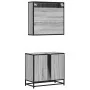 Set de muebles de baño 2 pzas madera contrachapada gris sonoma de , Muebles de baño - Ref: Foro24-3300908, Precio: 155,50 €, ...