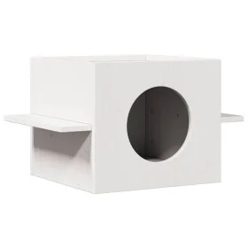 Casa para gatos de madera maciza de pino blanco 51x35x30 cm by , Cat furniture - Ref: Foro24-859305, Price: 40,56 €, Discount: %
