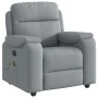 Sillón reclinable de masaje de tela gris claro by , Armchairs - Ref: Foro24-4015690, Price: 205,26 €, Discount: %