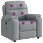 Sillón reclinable de masaje de tela gris claro by , Armchairs - Ref: Foro24-4015690, Price: 205,26 €, Discount: %