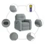 Sillón reclinable de masaje de tela gris claro by , Armchairs - Ref: Foro24-4015690, Price: 205,26 €, Discount: %