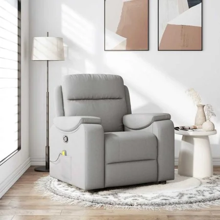 Sillón de masaje reclinable de tela gris nube by , Armchairs - Ref: Foro24-4015699, Price: 200,06 €, Discount: %
