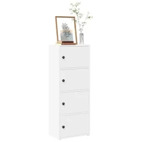 Estantería de madera de ingeniería blanca 40x24x102 cm by , Bookcases and shelves - Ref: Foro24-860373, Price: 73,18 €, Disco...