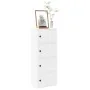 Estantería de madera de ingeniería blanca 40x24x102 cm de , Librerías y estanterías - Ref: Foro24-860373, Precio: 73,18 €, De...
