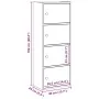 Estantería de madera de ingeniería blanca 40x24x102 cm de , Librerías y estanterías - Ref: Foro24-860373, Precio: 73,18 €, De...