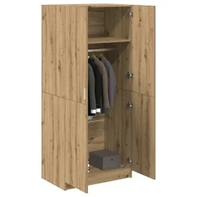 Armario de madera de ingeniería roble artesanal 80x52x180 cm by , Wardrobes - Ref: Foro24-855883, Price: 195,90 €, Discount: %