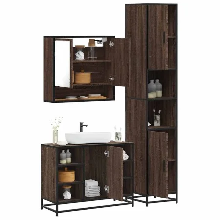 Set de muebles baño 3 pzas madera contrachapada roble marrón von , Badezimmermöbel - Ref: Foro24-3301124, Preis: 272,95 €, Ra...