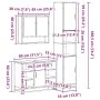 Set de muebles baño 3 pzas madera contrachapada roble marrón von , Badezimmermöbel - Ref: Foro24-3301124, Preis: 272,95 €, Ra...