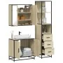 Set de muebles de baño 3 pzas madera contrachapada roble Sonoma by , Bathroom furniture - Ref: Foro24-3301126, Price: 245,68 ...