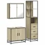 Set de muebles de baño 3 pzas madera contrachapada roble Sonoma by , Bathroom furniture - Ref: Foro24-3301126, Price: 245,68 ...