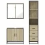 Set de muebles de baño 3 pzas madera contrachapada roble Sonoma by , Bathroom furniture - Ref: Foro24-3301126, Price: 245,68 ...