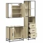 Set de muebles de baño 3 pzas madera contrachapada roble Sonoma by , Bathroom furniture - Ref: Foro24-3301126, Price: 245,68 ...