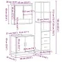 Set de muebles de baño 3 pzas madera contrachapada gris sonoma von , Badezimmermöbel - Ref: Foro24-3301158, Preis: 254,11 €, ...