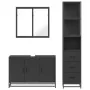 Juego de muebles de baño 3 pzas madera contrachapada negro von , Badezimmermöbel - Ref: Foro24-3301130, Preis: 275,80 €, Raba...