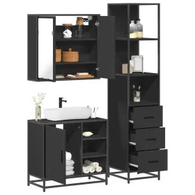 Juego de muebles de baño 3 pzas madera contrachapada negro von , Badezimmermöbel - Ref: Foro24-3301145, Preis: 261,97 €, Raba...