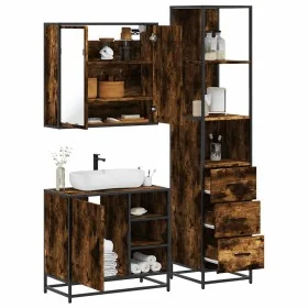 Set de muebles baño 3 pzas madera contrachapada roble ahumado von , Badezimmermöbel - Ref: Foro24-3301147, Preis: 229,84 €, R...