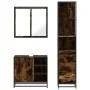 Set de muebles baño 3 pzas madera contrachapada roble ahumado de , Muebles de baño - Ref: Foro24-3301147, Precio: 229,84 €, D...