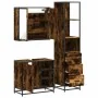 Set de muebles baño 3 pzas madera contrachapada roble ahumado de , Muebles de baño - Ref: Foro24-3301147, Precio: 229,84 €, D...