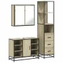 Set de muebles de baño 3 pzas madera contrachapada roble Sonoma de , Muebles de baño - Ref: Foro24-3301151, Precio: 255,99 €,...