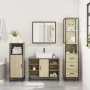 Set de muebles de baño 3 pzas madera contrachapada roble Sonoma de , Muebles de baño - Ref: Foro24-3301151, Precio: 255,99 €,...