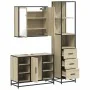 Set de muebles de baño 3 pzas madera contrachapada roble Sonoma de , Muebles de baño - Ref: Foro24-3301151, Precio: 255,99 €,...