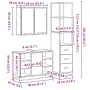 Set de muebles de baño 3 pzas madera contrachapada roble Sonoma de , Muebles de baño - Ref: Foro24-3301151, Precio: 255,99 €,...