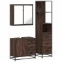 Set de muebles baño 3 pzas madera contrachapada roble marrón de , Muebles de baño - Ref: Foro24-3301139, Precio: 258,61 €, De...