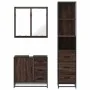 Set de muebles baño 3 pzas madera contrachapada roble marrón de , Muebles de baño - Ref: Foro24-3301139, Precio: 258,61 €, De...