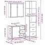Set de muebles baño 3 pzas madera contrachapada roble marrón de , Muebles de baño - Ref: Foro24-3301139, Precio: 258,61 €, De...