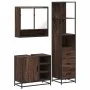 Set de muebles baño 3 pzas madera contrachapada roble marrón de , Muebles de baño - Ref: Foro24-3301179, Precio: 253,62 €, De...