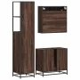 Set de muebles baño 3 pzas madera contrachapada roble marrón de , Muebles de baño - Ref: Foro24-3301179, Precio: 253,62 €, De...