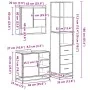Set de muebles baño 3 pzas madera contrachapada roble marrón de , Muebles de baño - Ref: Foro24-3301179, Precio: 253,62 €, De...