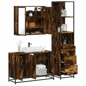 Set de muebles baño 3 pzas madera contrachapada roble ahumado von , Badezimmermöbel - Ref: Foro24-3301132, Preis: 237,77 €, R...