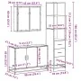 Set de muebles baño 3 pzas madera contrachapada roble ahumado von , Badezimmermöbel - Ref: Foro24-3301132, Preis: 237,61 €, R...