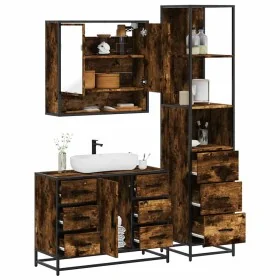 Set de muebles baño 3 pzas madera contrachapada roble ahumado von , Badezimmermöbel - Ref: Foro24-3301172, Preis: 274,21 €, R...