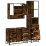 Set de muebles baño 3 pzas madera contrachapada roble ahumado by , Bathroom furniture - Ref: Foro24-3301172, Price: 273,22 €,...