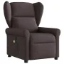 Sillón de masaje reclinable de tela marrón oscuro by , Armchairs - Ref: Foro24-4015671, Price: 207,52 €, Discount: %