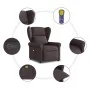 Sillón de masaje reclinable de tela marrón oscuro by , Armchairs - Ref: Foro24-4015671, Price: 207,52 €, Discount: %