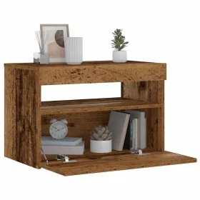 Mesilla de noche con luces LED madera vieja 60x35x40 cm by , Nightstands - Ref: Foro24-3329175, Price: 51,61 €, Discount: %