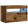 Mesilla de noche con luces LED madera vieja 60x35x40 cm de , Mesitas de noche - Ref: Foro24-3329175, Precio: 51,57 €, Descuen...