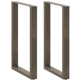 Patas de mesa centro forma U 2uds acero natural 60x(90-91) cm by , Table legs - Ref: Foro24-4013227, Price: 97,60 €, Discount: %