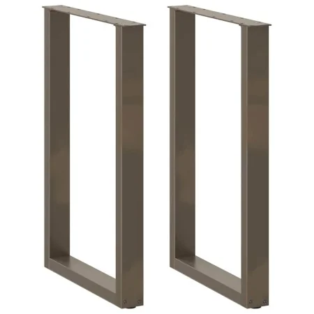 Patas de mesa centro forma U 2uds acero natural 60x(90-91) cm von , Tischbeine - Ref: Foro24-4013227, Preis: 99,69 €, Rabatt: %