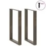 Patas de mesa centro forma U 2uds acero natural 60x(90-91) cm von , Tischbeine - Ref: Foro24-4013227, Preis: 99,69 €, Rabatt: %