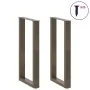 Patas de mesa centro forma U 2uds acero natural 40x(90-91) cm von , Tischbeine - Ref: Foro24-4013219, Preis: 88,81 €, Rabatt: %