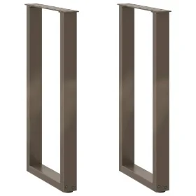 Patas mesa centro forma U 2uds acero natural 38x(72-73)cm acero by , Table legs - Ref: Foro24-4013175, Price: 64,58 €, Discou...