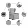 Sillón reclinable de tela gris nube by , Armchairs - Ref: Foro24-4015665, Price: 204,91 €, Discount: %