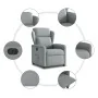 Sillón reclinable eléctrico tela gris claro de , Sillones - Ref: Foro24-3303114, Precio: 239,66 €, Descuento: %