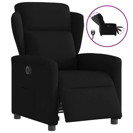 Sillón reclinable eléctrico de tela negro de , Sillones - Ref: Foro24-3303116, Precio: 241,73 €, Descuento: %