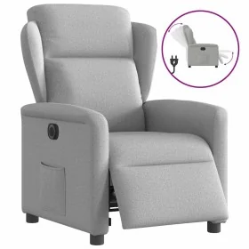 Sillón reclinable eléctrico de tela gris nube by , Armchairs - Ref: Foro24-3303123, Price: 239,88 €, Discount: %